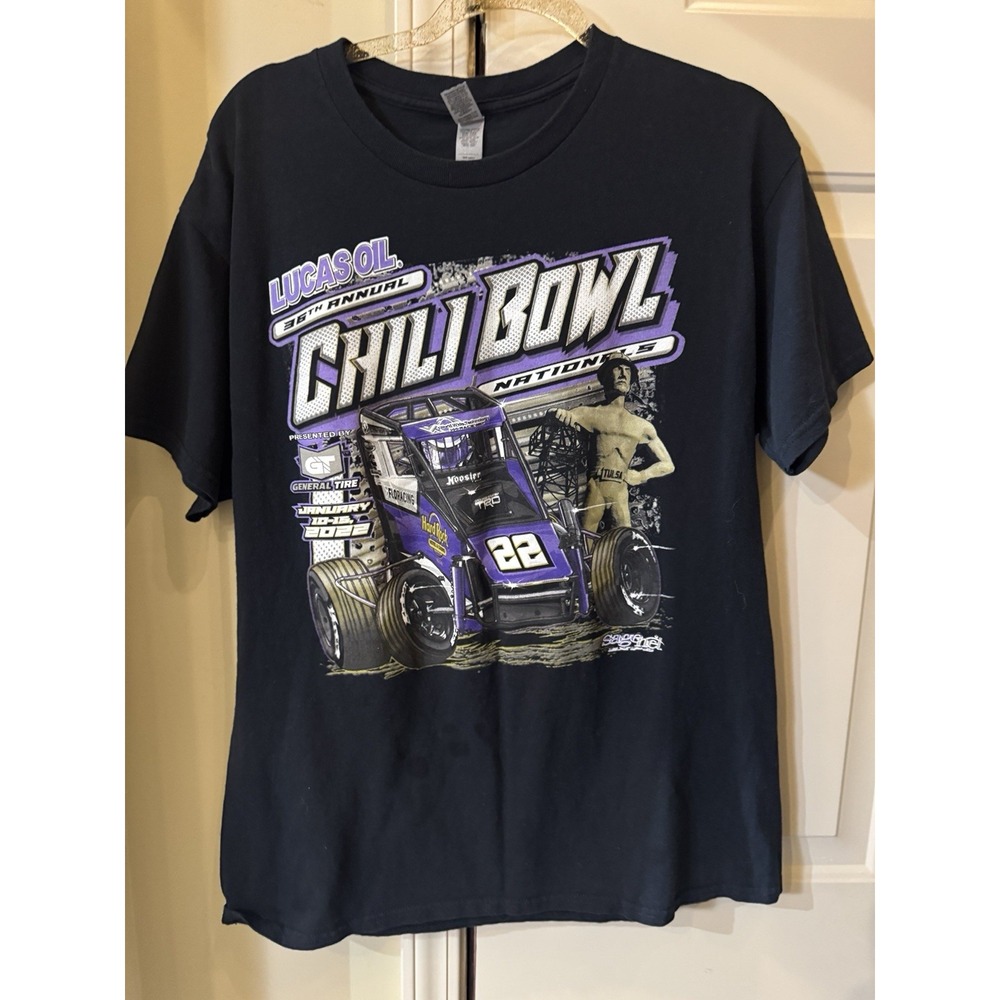 36th Annual Chili Bowl Midget Nationals Racing 2‎ side T-Shirt Size Large